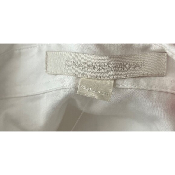 JONATHAN SIMKHAI White Lace Up Bell Sleeve Tier Polin Shirt S Business Office - Picture 10 of 11